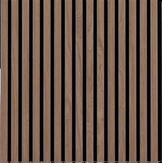 Akustikpaneel - Holzfurnier in dunkler Walnussoptik 60 x 240 cm unbehandelt