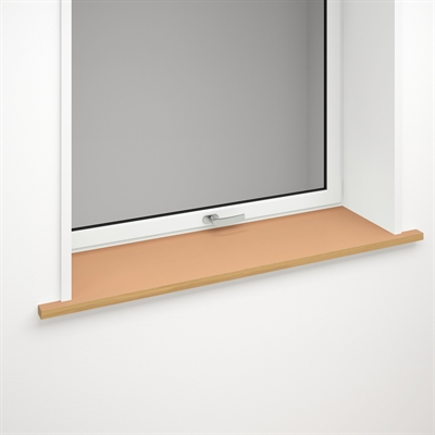 Fensterbank aus lehmfarbenem Linoleum mit optionaler Vorderkante | Clay 4001