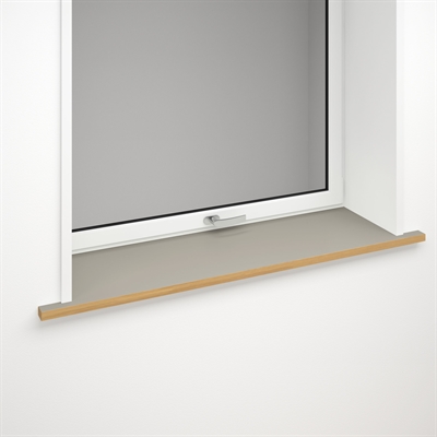 Fensterbank aus steinfarbenem Linoleum mit optionaler Vorderkante | Pebble 4175