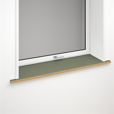 Fensterbank aus grünem Linoleum mit optionaler Vorderkante | Olive 4184