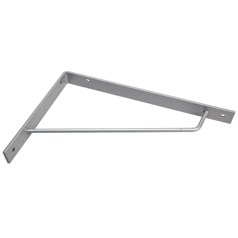 Moderner Regalträger aus lackiertem Stahl. Leichte und hübsche Lösung.