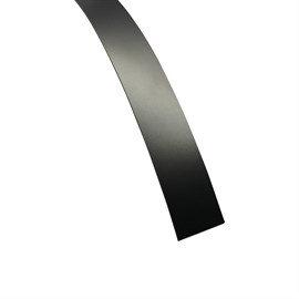 Schwarzes glattes Kantenband aus Laminat, 22 mm ohne Kleber