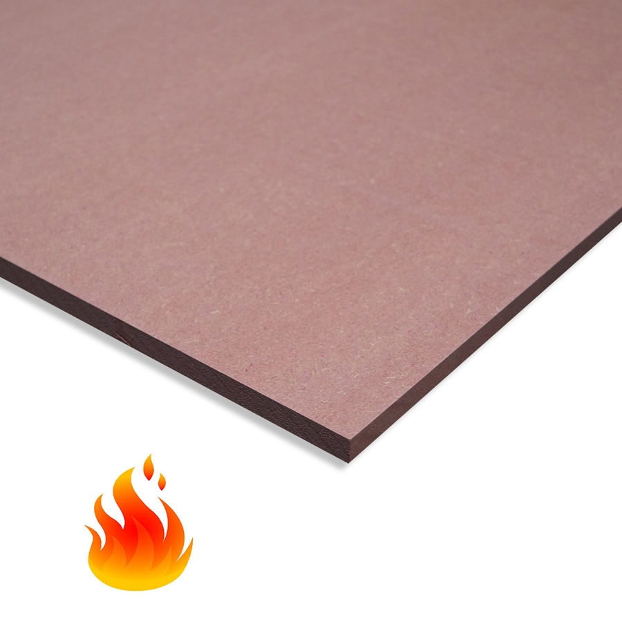 Rote MDF Zuschnitt nach Maß. Feuerhemmende rote MDF Platte